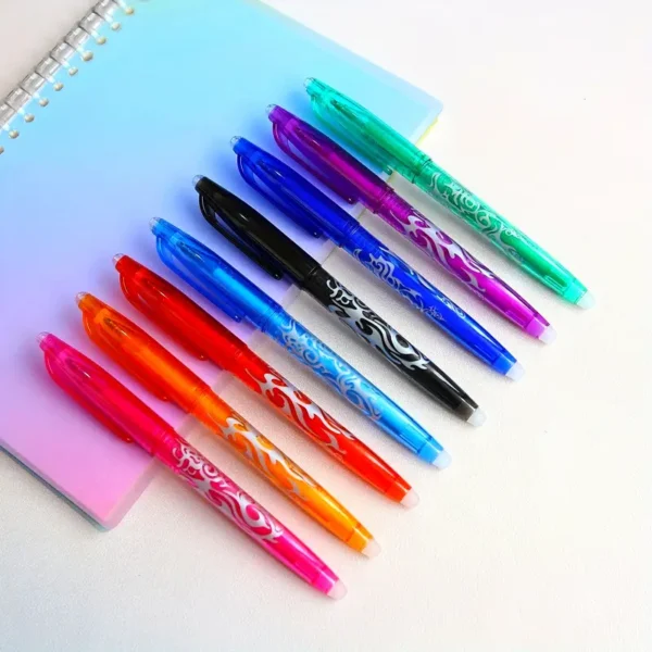 8pcs Colorful Erasable Gel Pens 0.5mm