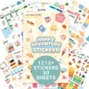 1213pcs Scrapbook Stickers Decals Fantasy Paper Stickers