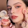 Blush and Mini Thumb Puff Makeup Set – 1 Pieces