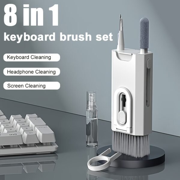 8-in-1 Multi-Purpose Keyboard Cleaning Kit with Brush for Laptop & Electronics