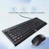 HP KM100 Wired Keyboard & Mouse Combo Set with USB Interface Ergonomic Design