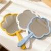 Portable Flower-Shaped Handheld Mirror – Random Colour