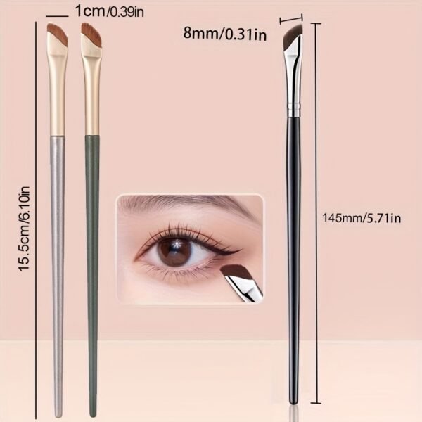 Professional Sickle Eyeliner Brush Set – 3 Pieces