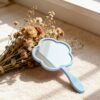 Portable Flower-Shaped Handheld Mirror – Random Colour