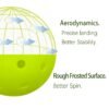 A Set of 12 Rough-Textured Pickleballs Featuring a Seamless Design with 40 Holes