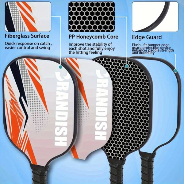 1 Glass Fiber Pickleball Paddle random color