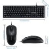 Wired Keyboard And Mouse Set for PC Laptop Office Esports Gaming