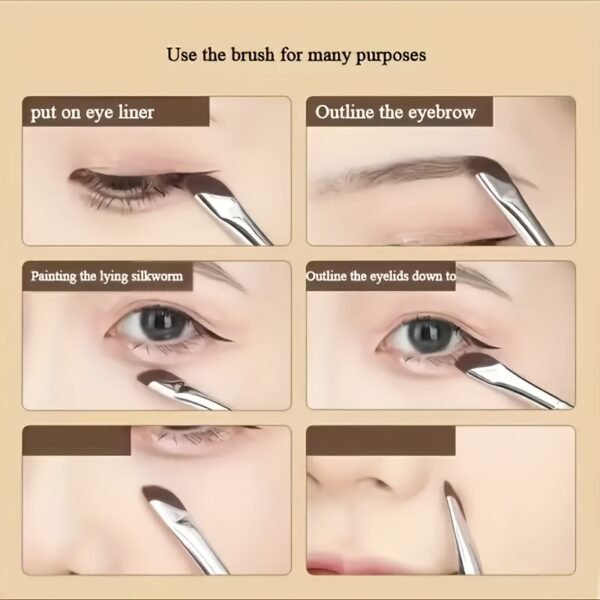 Three-Piece Eyeliner and Brow Brush Set
