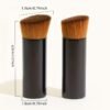Short-Handle Angled Foundation Brush with Aluminium Tube